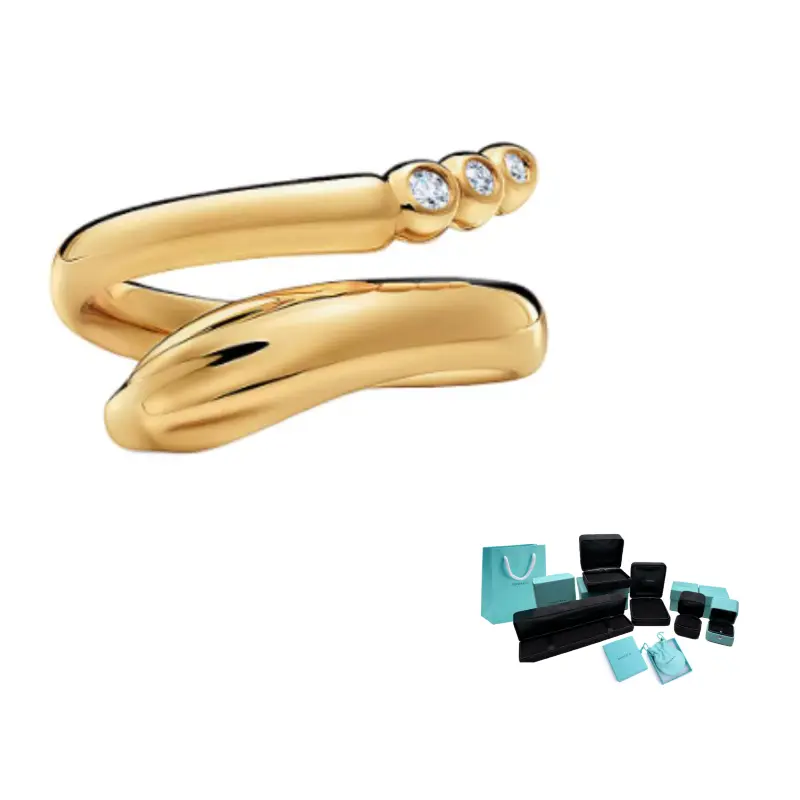 

TIFFANY & CO. 18-каратное золото, кольцо с бриллиантом для женщин Gold