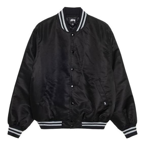 

Куртка sequins satin jacket 'black' Stussy, черный