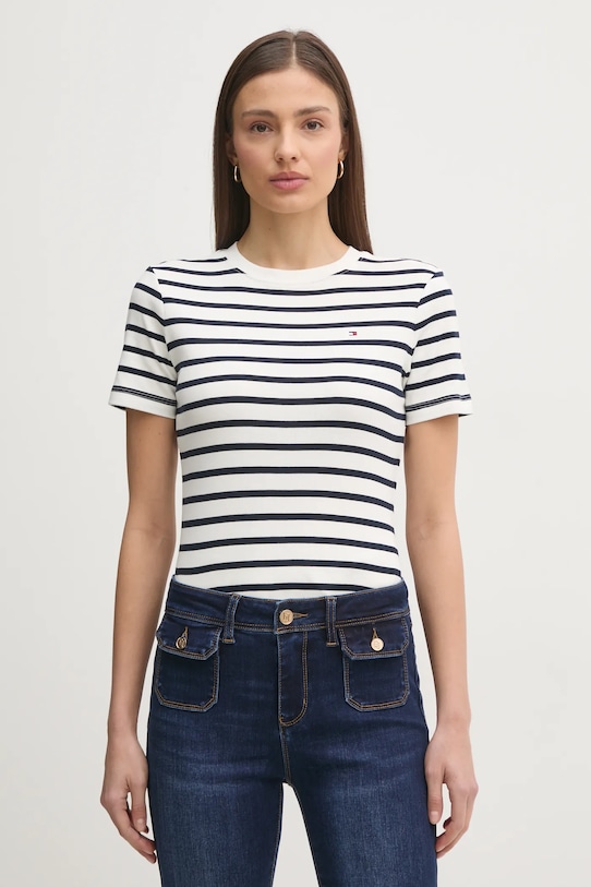 

Хлопковая футболка Tommy Hilfiger, темно-синий