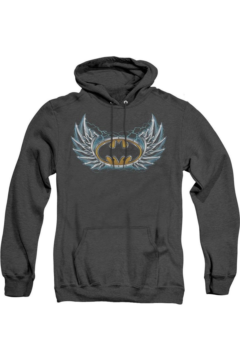 

Толстовка с капюшоном и логотипом Batman Steel Wings для взрослых Heather Gildan, черный