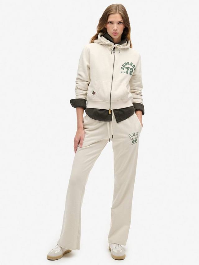 

Низкие расклешенные джоггеры Athletic Essentials Superdry, Turtledove Cream