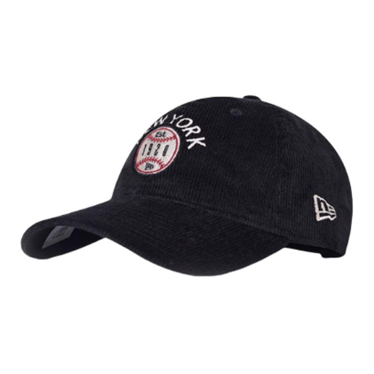

New Era Чёрная унисекс бейсболка из вельвета, Black
