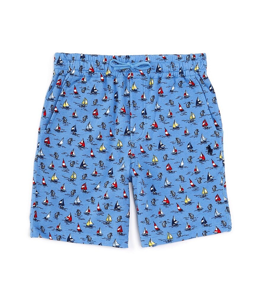 

Махровые шорты Polo Ralph Lauren Little Boys 2T-7 с принтом парусника, синий