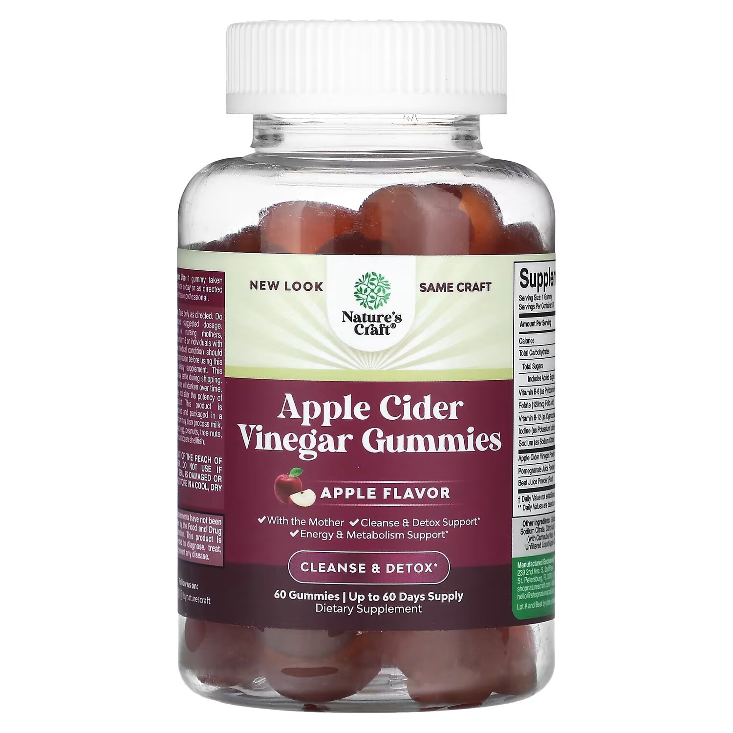 

Добавка Nature's Craft с яблочным уксусом, 60 штук