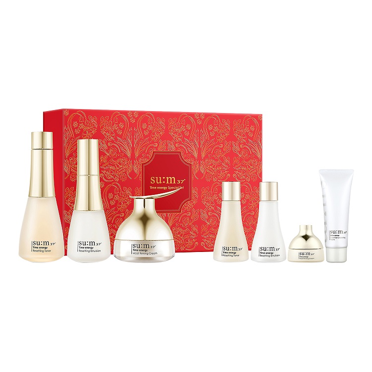 

Набор для ухода за кожей Time Energy Lotion, увлажняющий и питающий, набор из 7 предметов SU:M37°