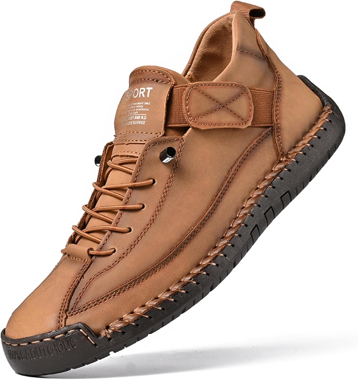 

Мужские ботинки Чака, противоскользящие ботинки до щиколотки, лоферы, повседневные ботинки для мужчин, слипоны, легкие стильные кроссовки ручной работы, модные кроссовки для прогулок и вождения Maibusile, коричневый