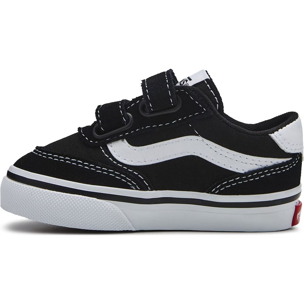 Детские кроссовки на низкой подошве Brooklyn Toddler Vans, black/white — фото 3
