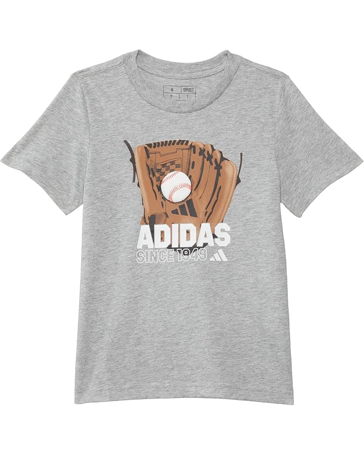 

Футболка adidas Kids SS Bseball Glove Htr Tee(Toddler/Little Kid), цвет Gray Heather