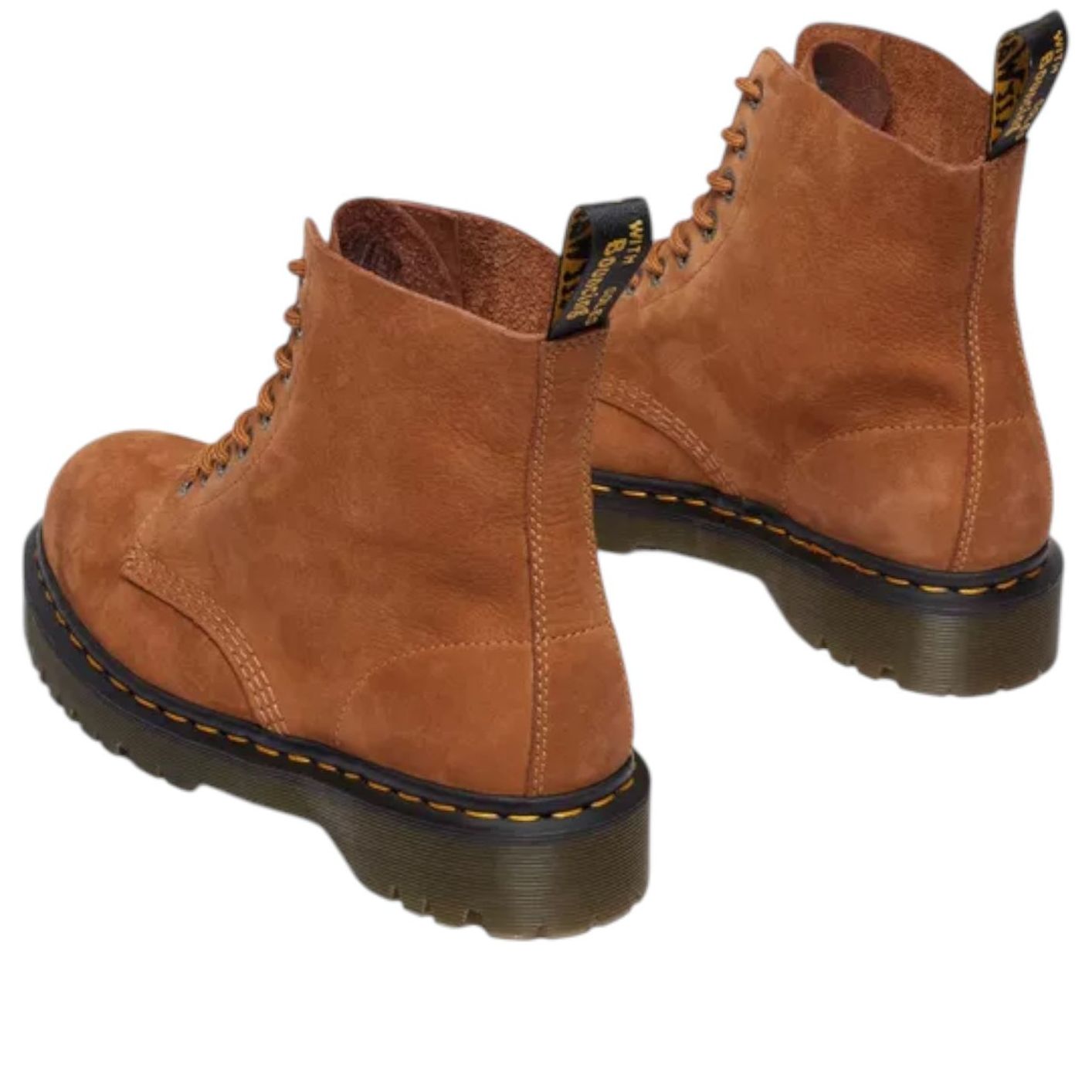 Ботинки Dr. Martens 1460 Pascal Bex из мягкой нубуковой кожи на шнуровке, цвет «Пустынный коричневый» — фото 3
