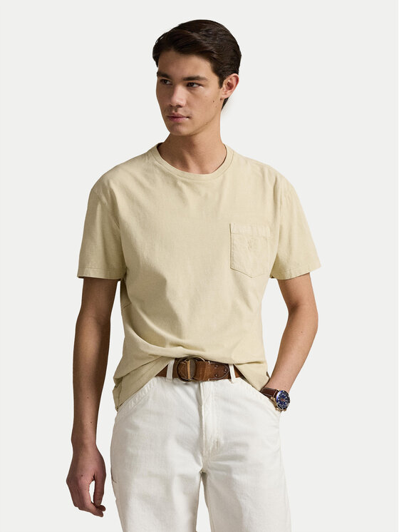 

Футболка облегающего кроя на заказ 710969628007 Polo Ralph Lauren, бежевый