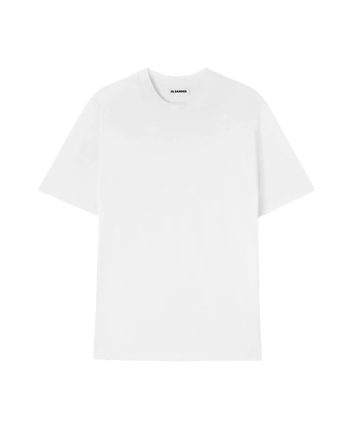 

Белая футболка из хлопкового трикотажа. Jil Sander, белый