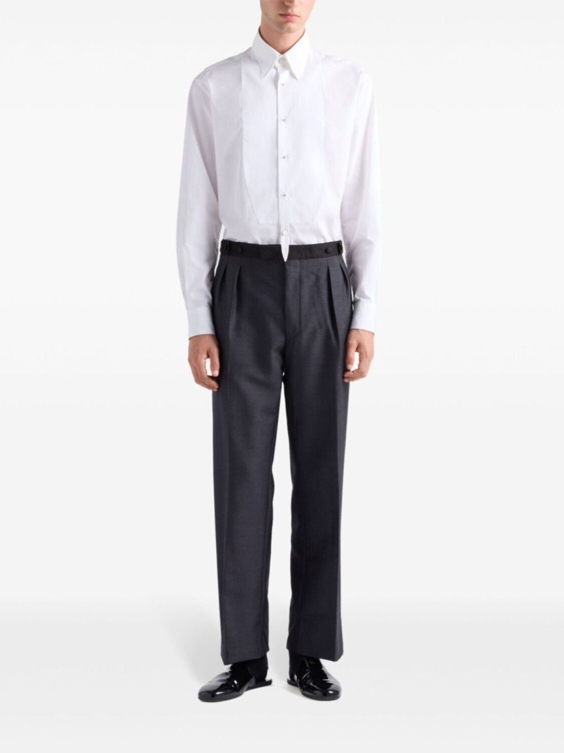 Рубашка Prada из хлопка, белый