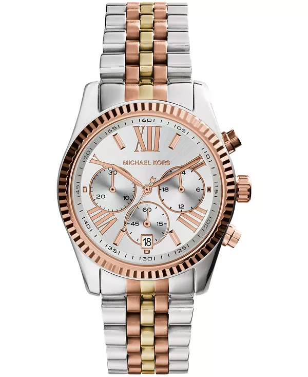 

Женские трехцветные часы Lexington из нержавеющей стали 38 мм Michael Kors, tri-tone