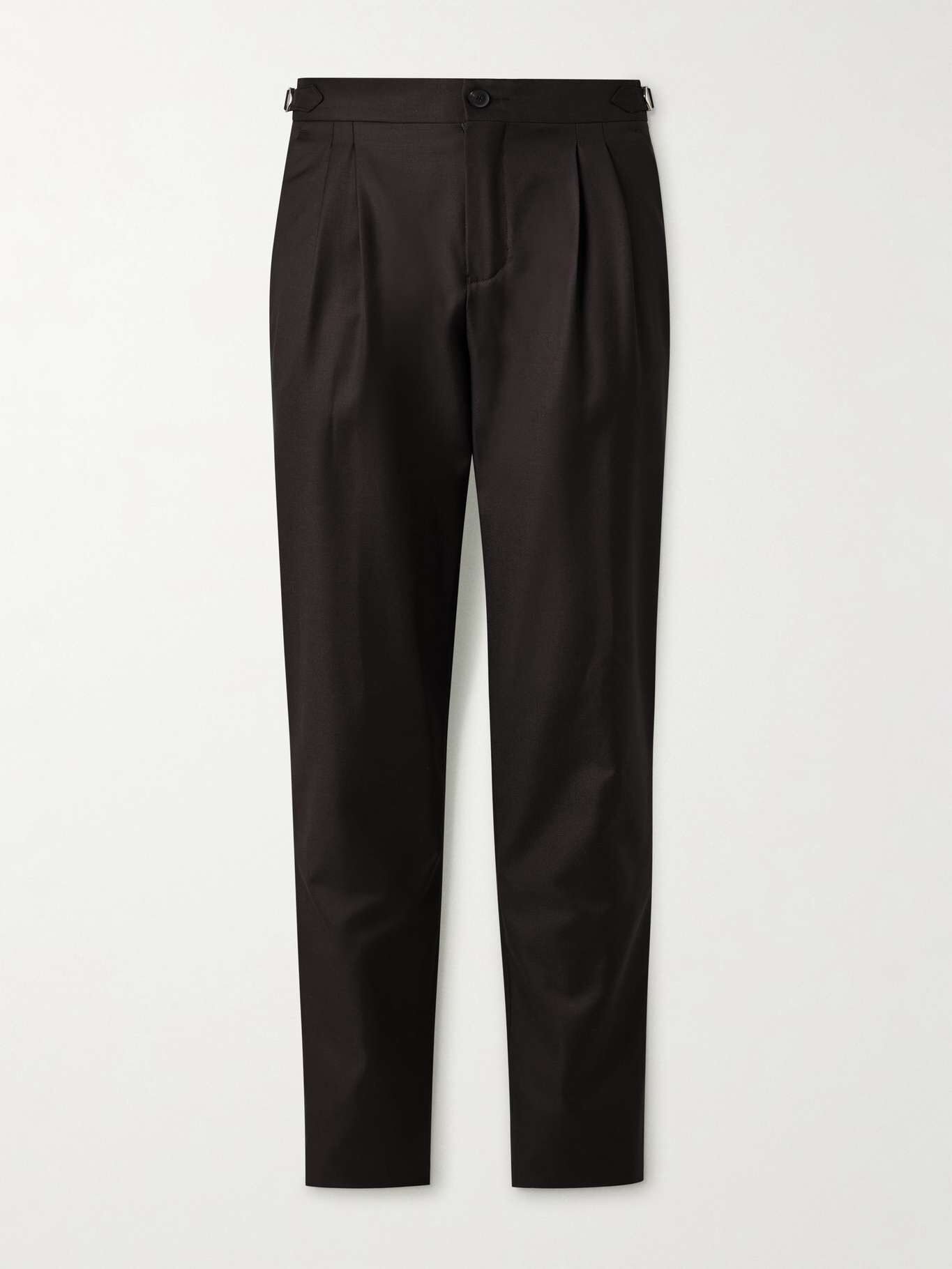 

Костюмные брюки Steve Tapered из шерстяной саржи со складками MR P., коричневый