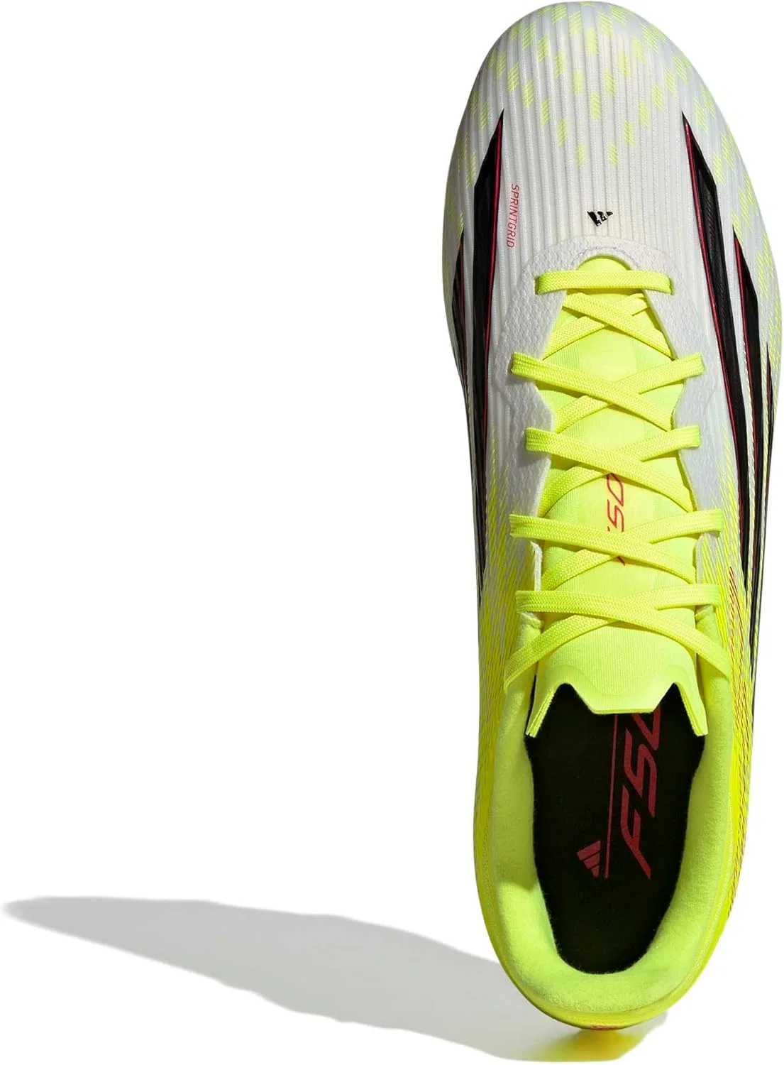 Мужские кроссовки Adidas Performance F50 League FG/MG Born for Goals, Team Solar Yellow 2 Core Black Lucid Red — фото 2