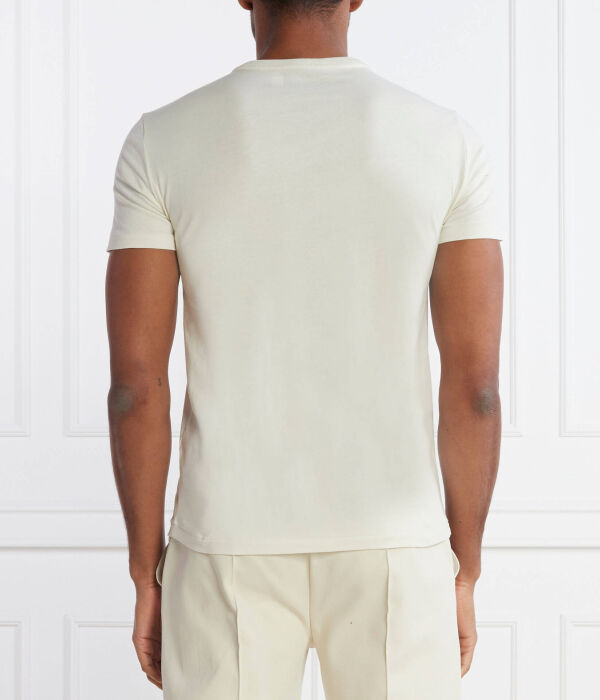 Футболка мужская Polo Ralph Lauren облегающего кроя, экрю — фото 4