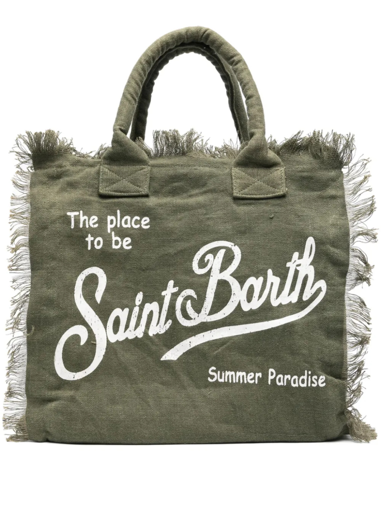 

Пляжная сумка Varsity с бахромой MC2 Saint Barth, зеленый