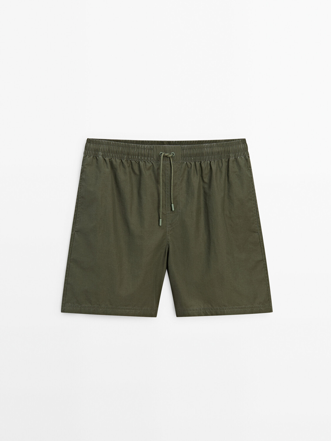 

Однотонные пигментные плавки-плавки Massimo Dutti, хаки