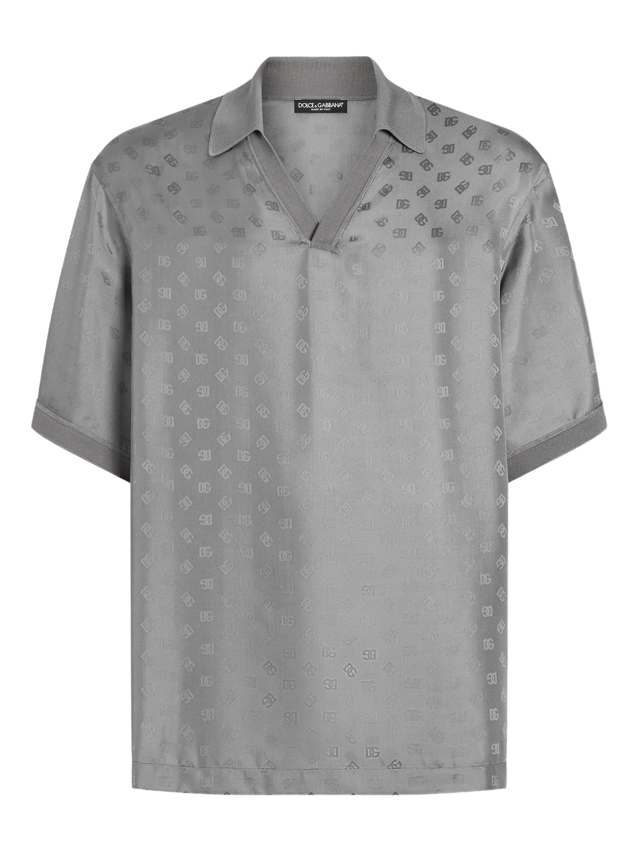 

Жаккардовая футболка с логотипом Dolce & Gabbana, серый