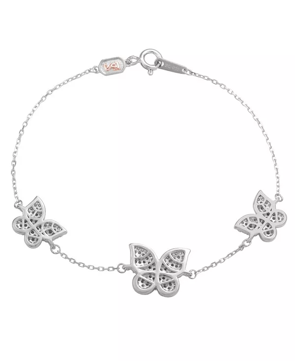 

Браслет Suzy Levian из стерлингового серебра с кубическим цирконием и подвеской в виде бабочки Suzy Levian New York, silver