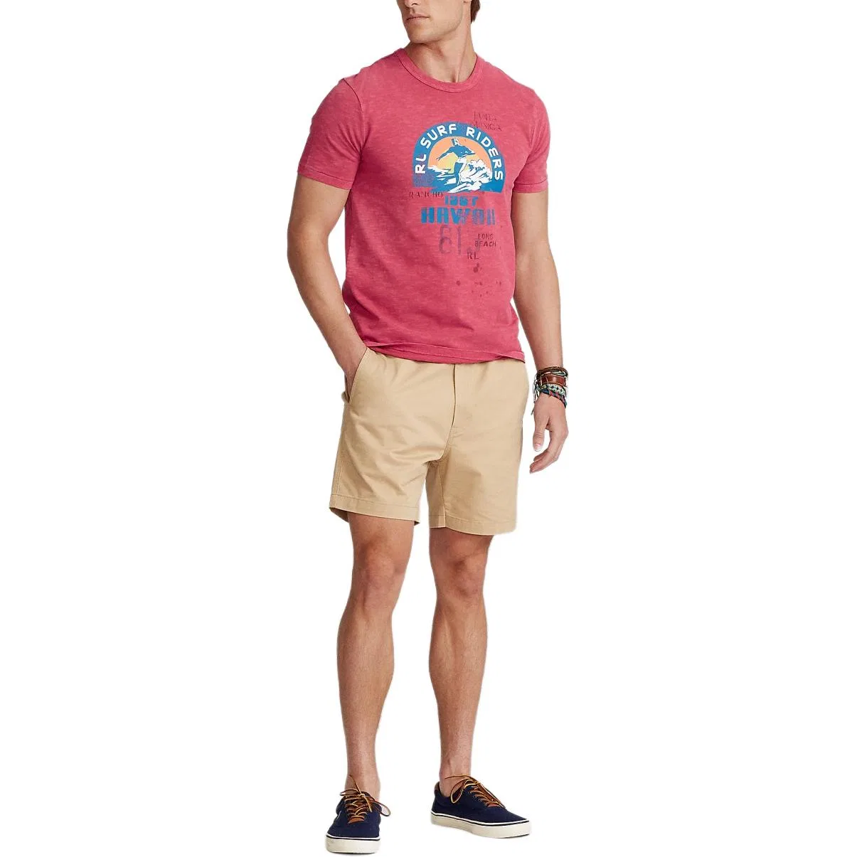 Футболка SS26 Custom Slim Fit мужская Polo Ralph Lauren, Red — фото 3
