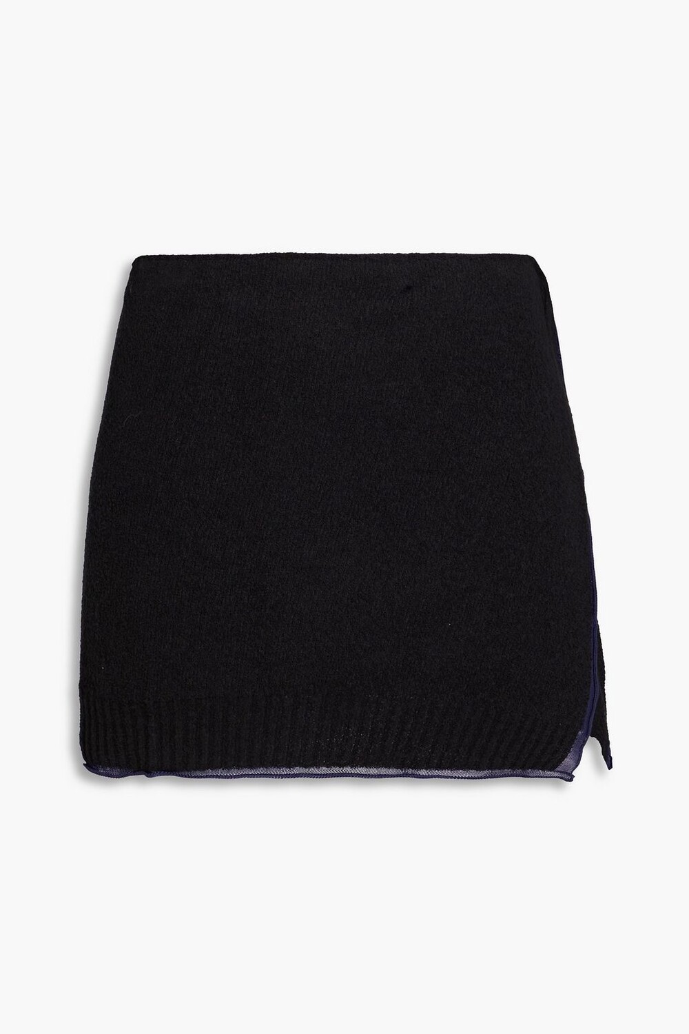

Юбка мини-букле Bagnu с запахом из смесового хлопка JACQUEMUS, черный