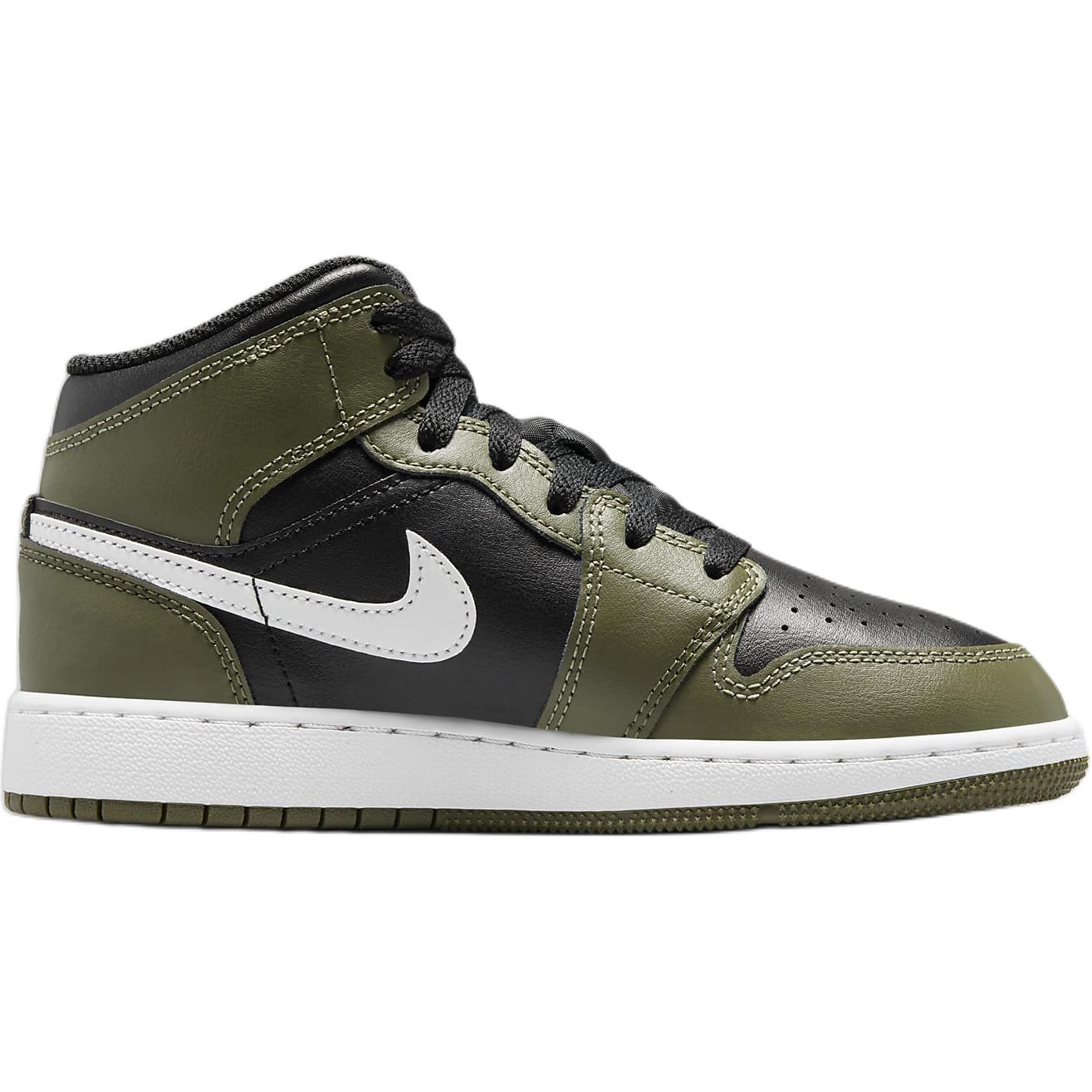 Jordan Air 1 устойчивые к истиранию поддерживающие высокие детские баскетбольные кроссовки black green — фото 4