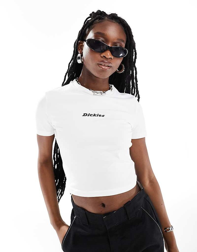

Белая футболка Dickies – Valley Falls короткого облегающего кроя