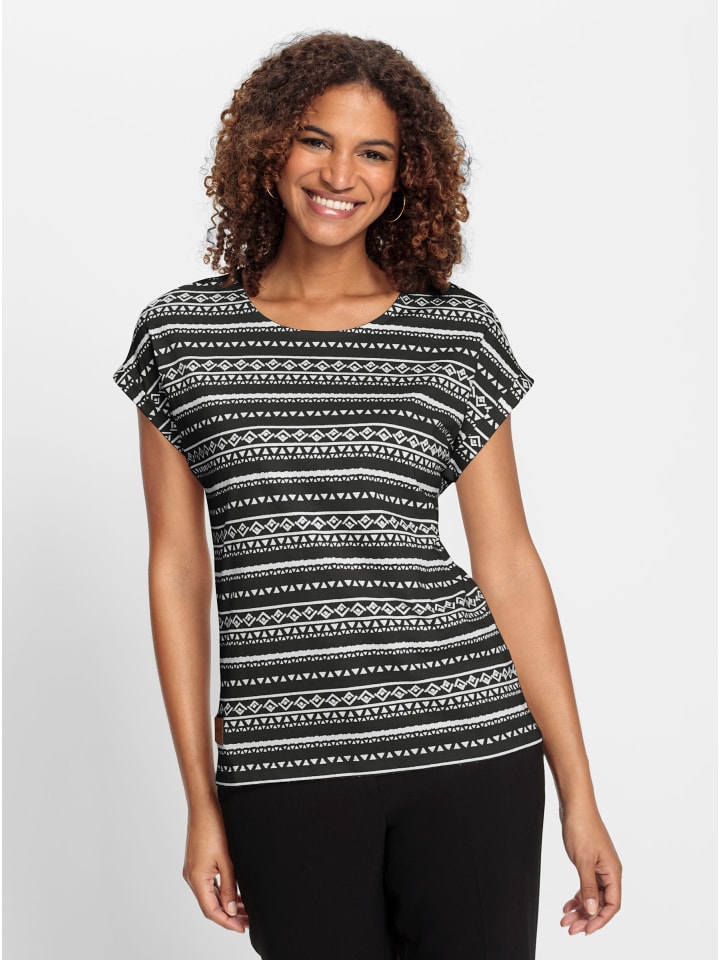 

Рубашка с принтом черного и экрю цвета WITT WEIDEN