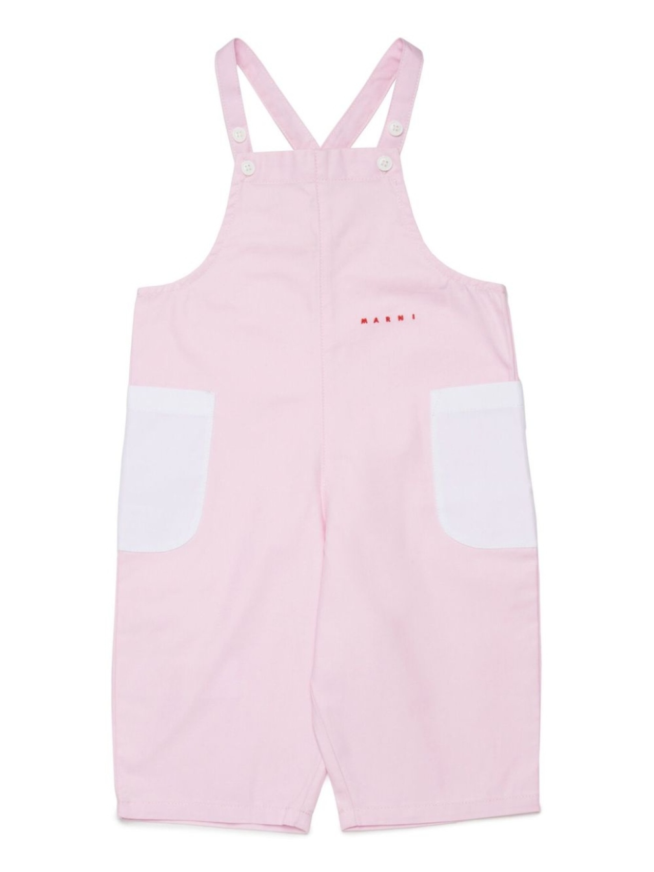 

Marni Kids комбинезон с вышитым логотипом, розовый