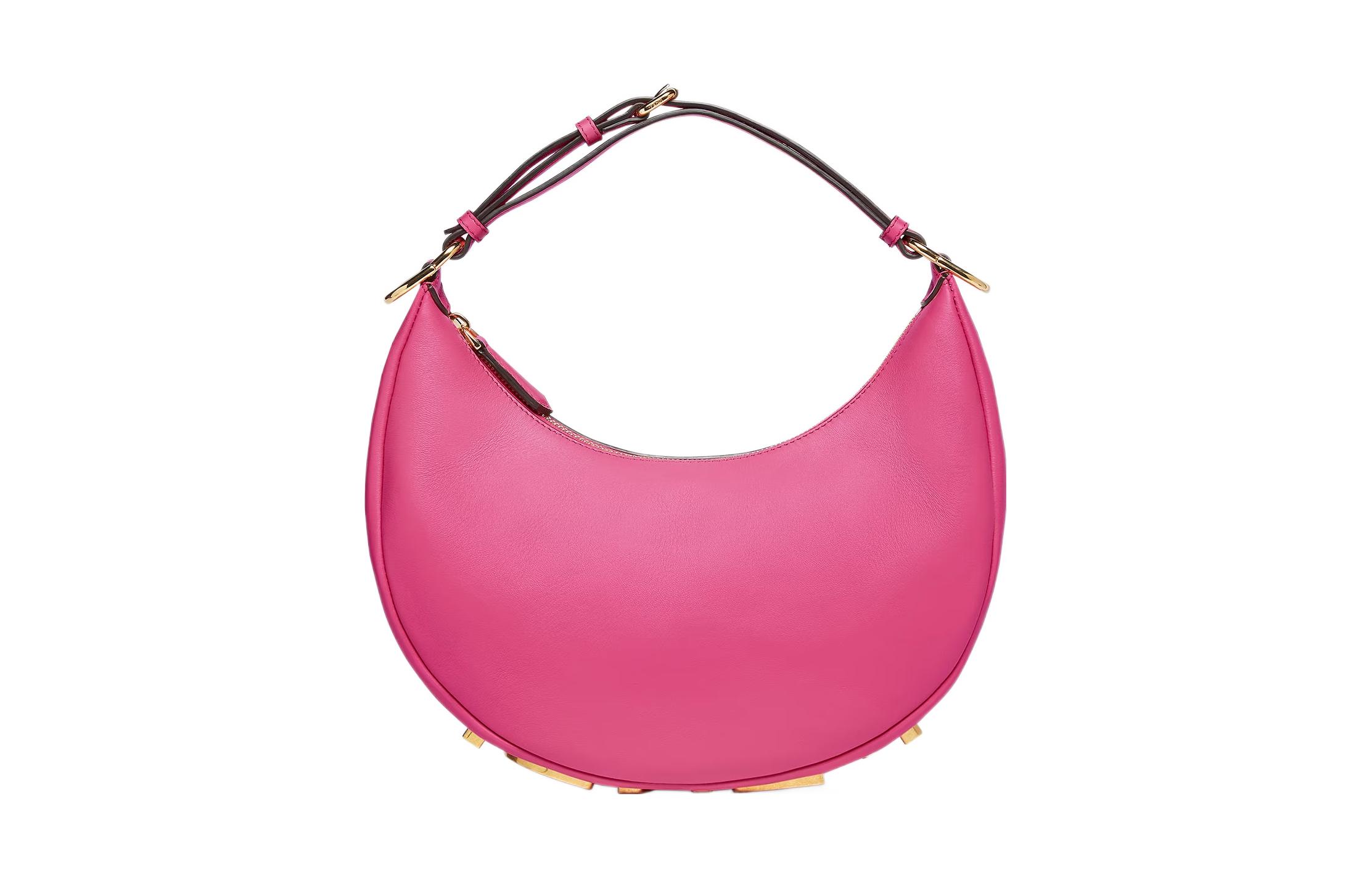 

FENDI Графи Кожаный Наручный Клапан Маленький Женский Фуксия
