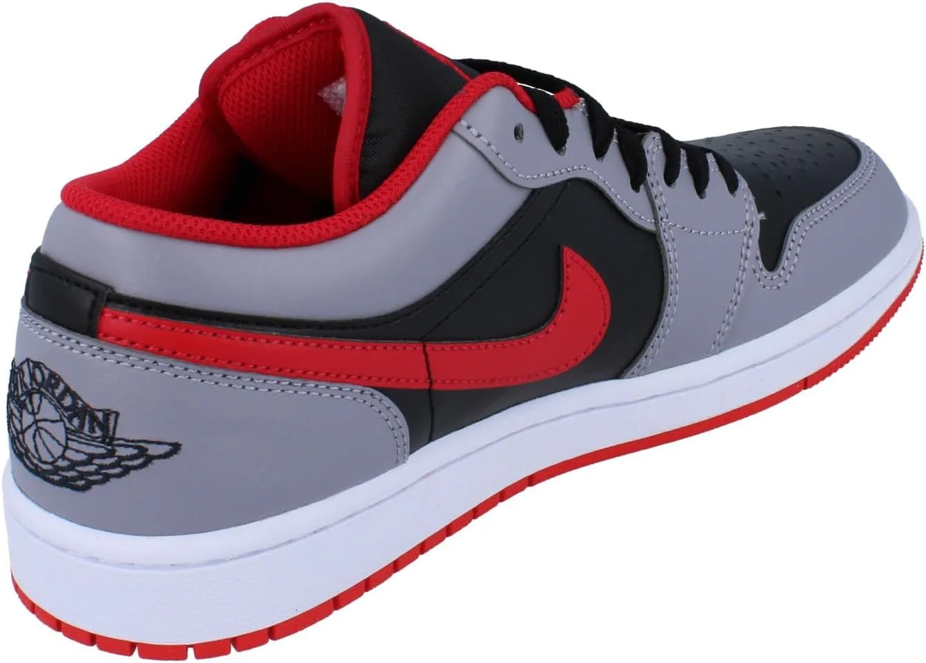 Мужские баскетбольные кроссовки Nike Air Jordan 1 Low, черный/красный/серый — фото 3