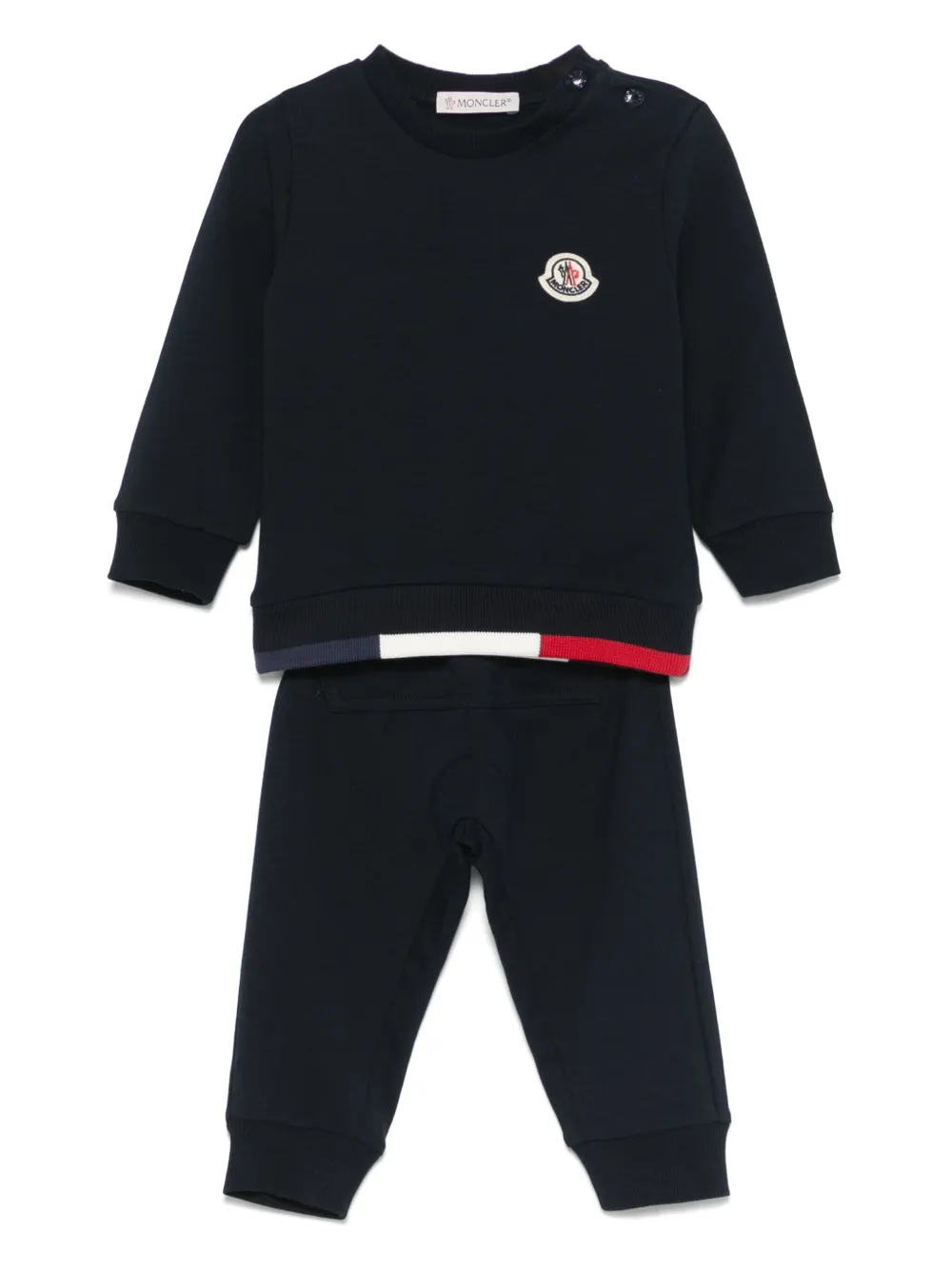 

Спортивный костюм с нашивкой-логотипом Moncler Enfant, синий