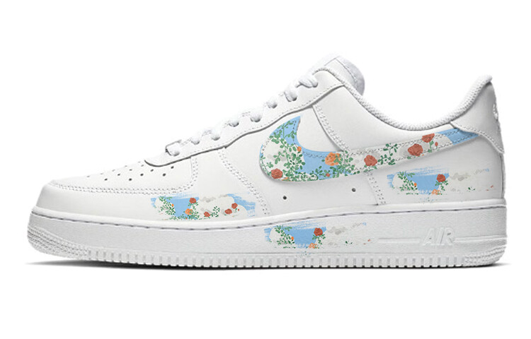 

Кроссовки Nike Air Force 1 Skateboard Shoes Women's Low-Top White Blue, Белый, Кроссовки Nike Air Force 1 Skateboard Shoes Women's Low-Top White Blue