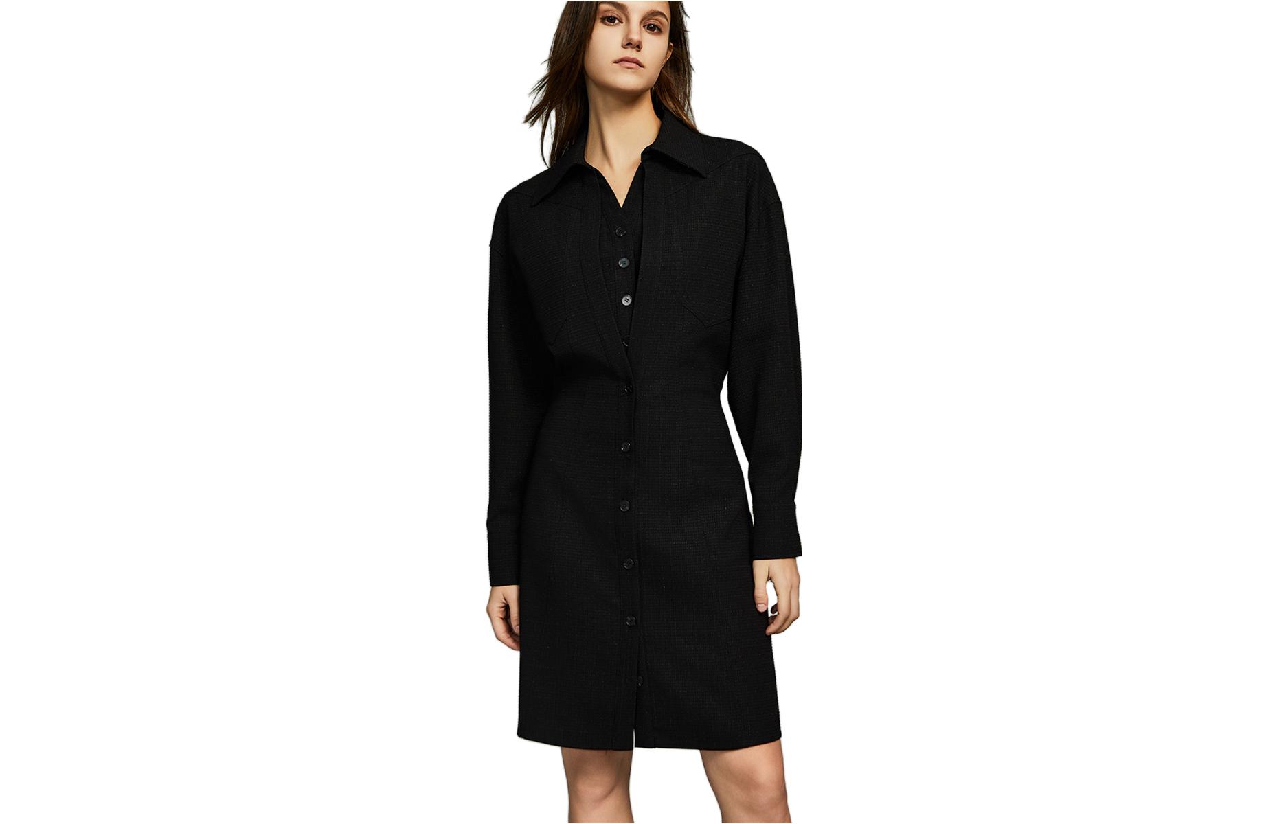 

Юбка с длинными рукавами для женщин осень ELLE, черный