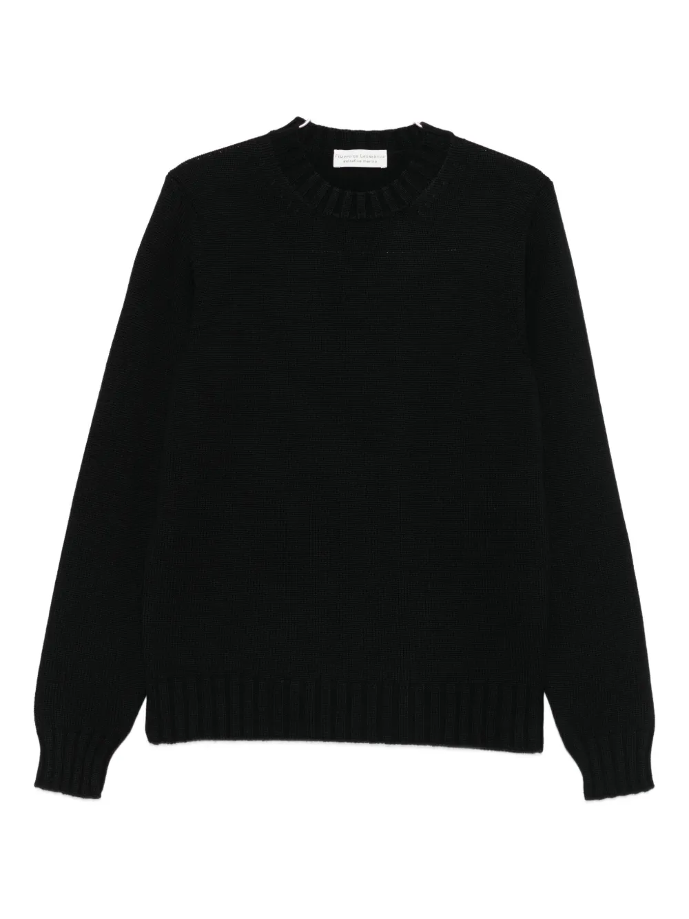 

Рифленый свитер с круглым вырезом Filippo De Laurentiis, черный