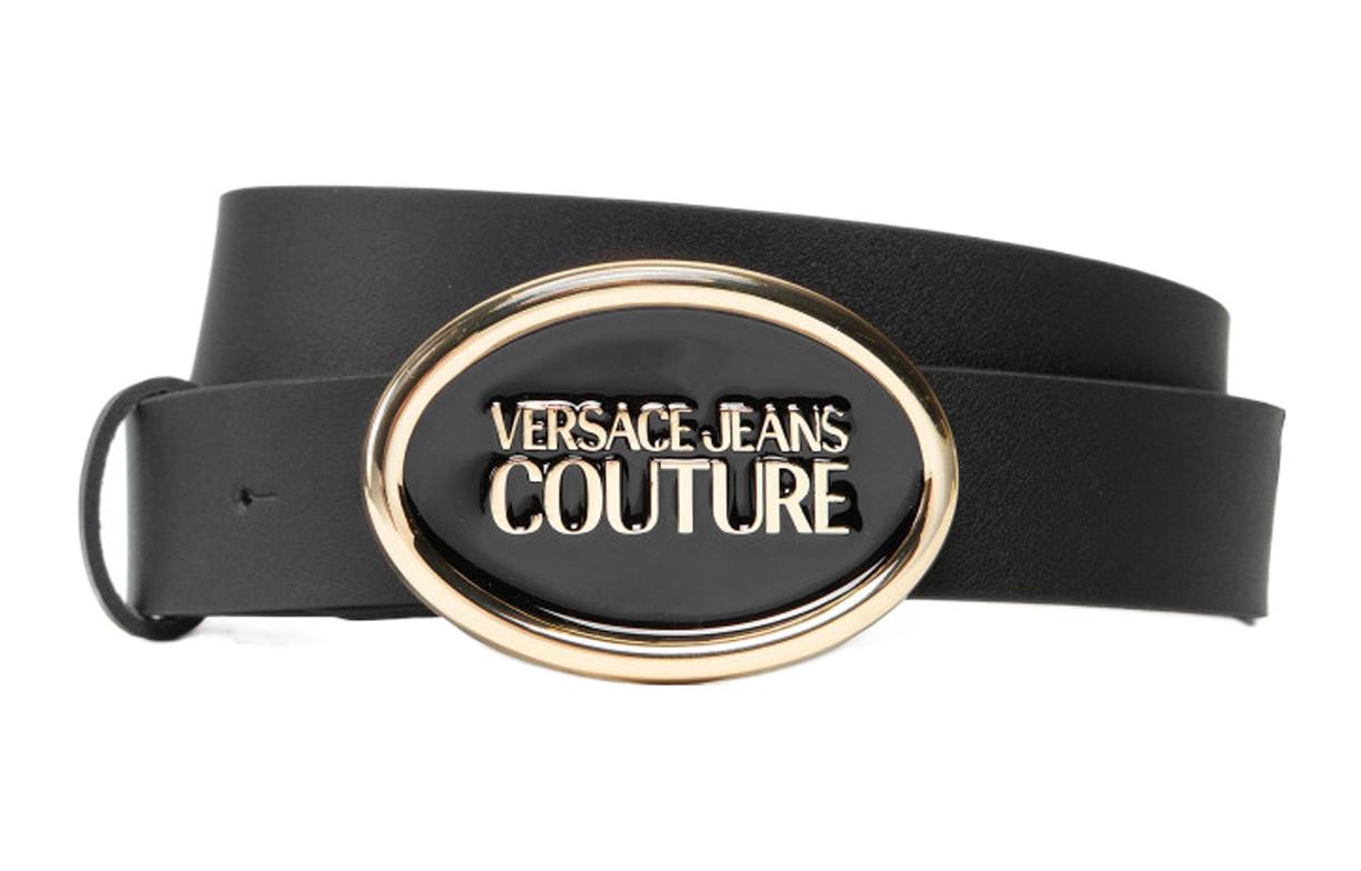 

VERSACE JEANS COUTURE Кожаный ремень унисекс, Black