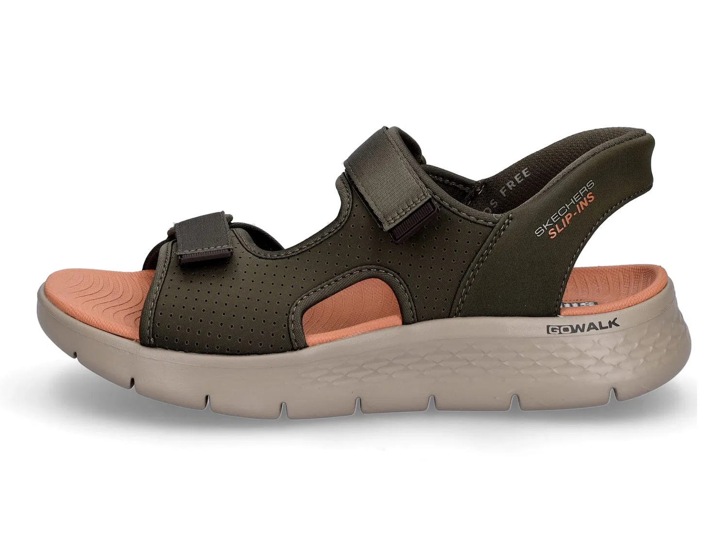 Сандалии с гелевой подушкой Skechers, оливковый — фото 2