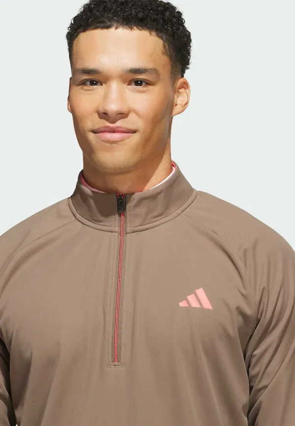 Свитшот с четверть-застежкой Adidas Golf Ultimate365, цвет хаки — фото 3