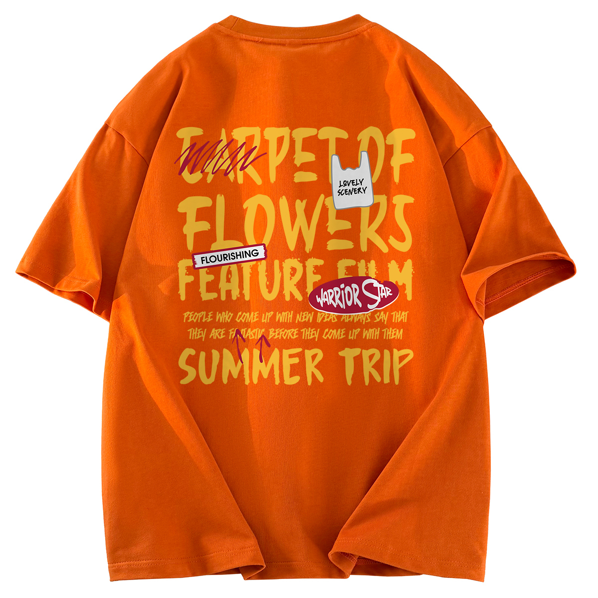 

Футболка Unisex Crew Neck Moderate Heavyweight WARRIOR, оранжевый (heavyweight and 100% cotton)