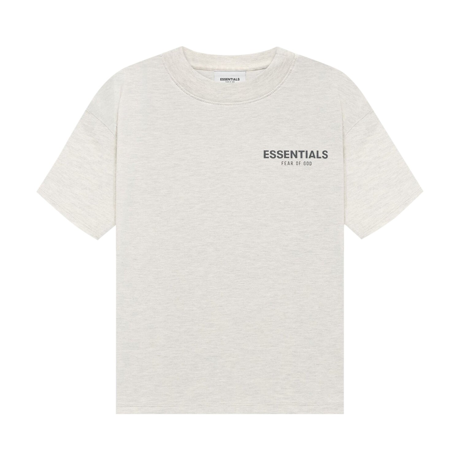 

Детская футболка с короткими рукавами Fear of God Essentials Light Heather Oatmeal