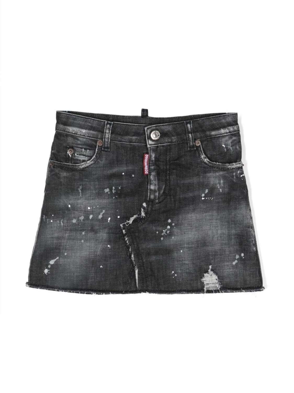 

Dsquared2 Kids джинсовая юбка с прорезями, черный