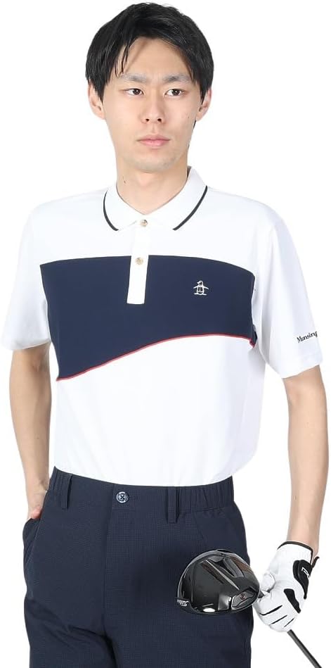 

Мужская рубашка поло Munsing Wear MGMXJA12 с коротким рукавом, с рисунком пингвина, влагоотводящая, быстросохнущая, с защитой от солнца, эластичная, для гольфа Munsingwear, белый