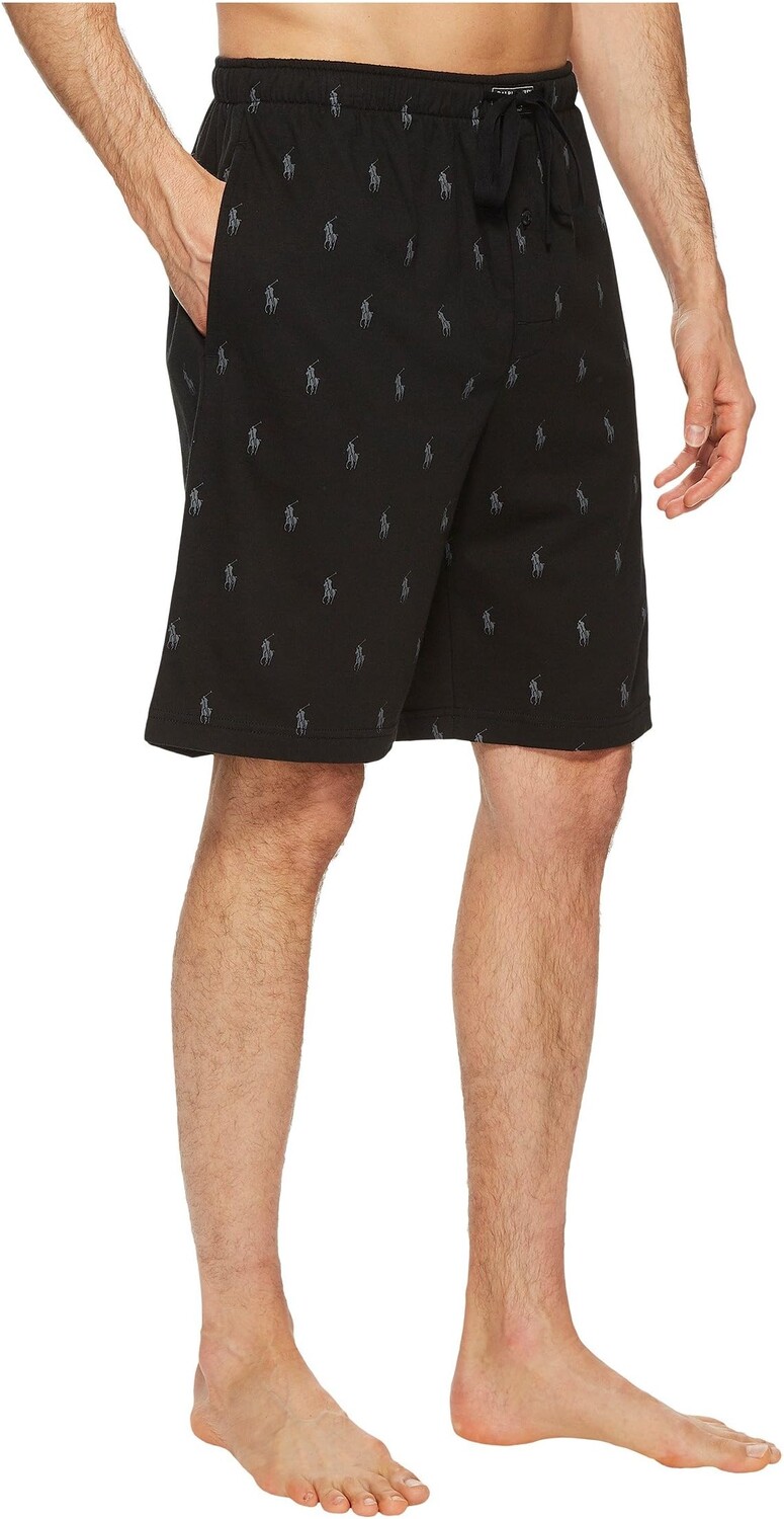 Вязаные шорты для сна Polo Ralph Lauren, цвет Polo Black/Active Grey AOPP — фото 4