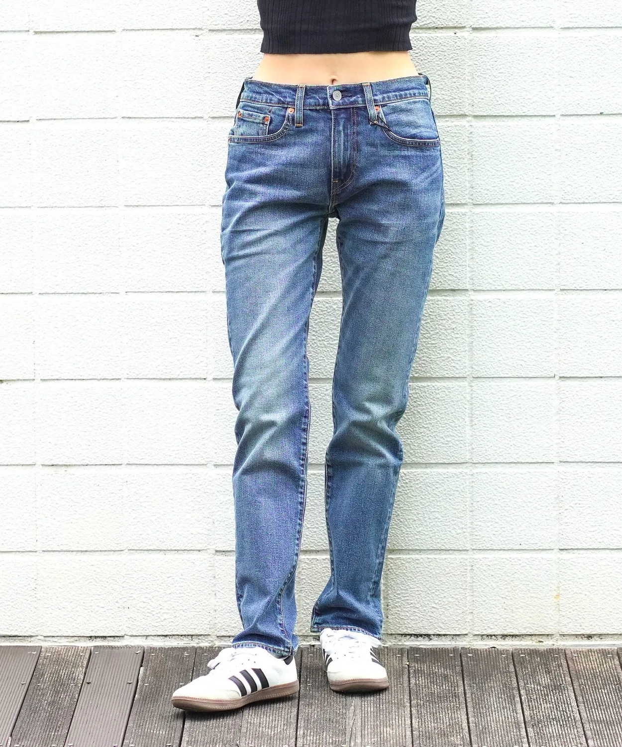 Джинсы 502 Regular Tapered Levi's Стретч Античная стирка Синий — фото 2