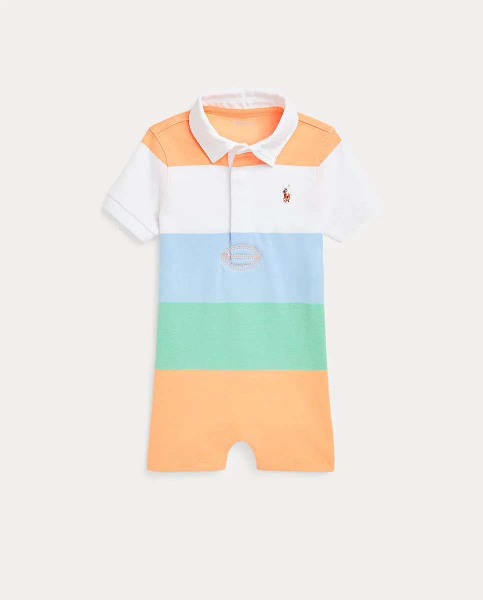 

Хлопковый комбинезон для мальчика с воротником-поло Polo Ralph Lauren, мультиколор