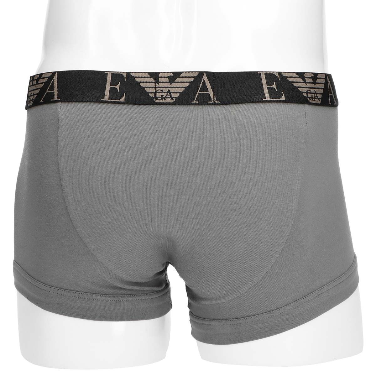 Боксерские шорты BOLD MONOGRAM из эластичного хлопка. Emporio Armani, 95. Gray — фото 4