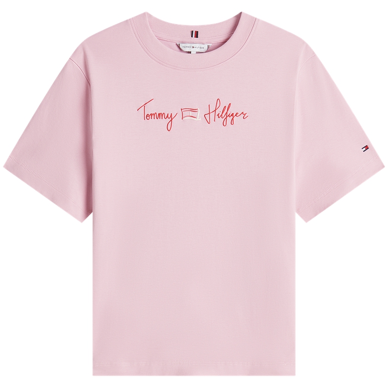 Футболка Women's Crew Neck Moderate Others Tommy Hilfiger, белый ybl — фото 4