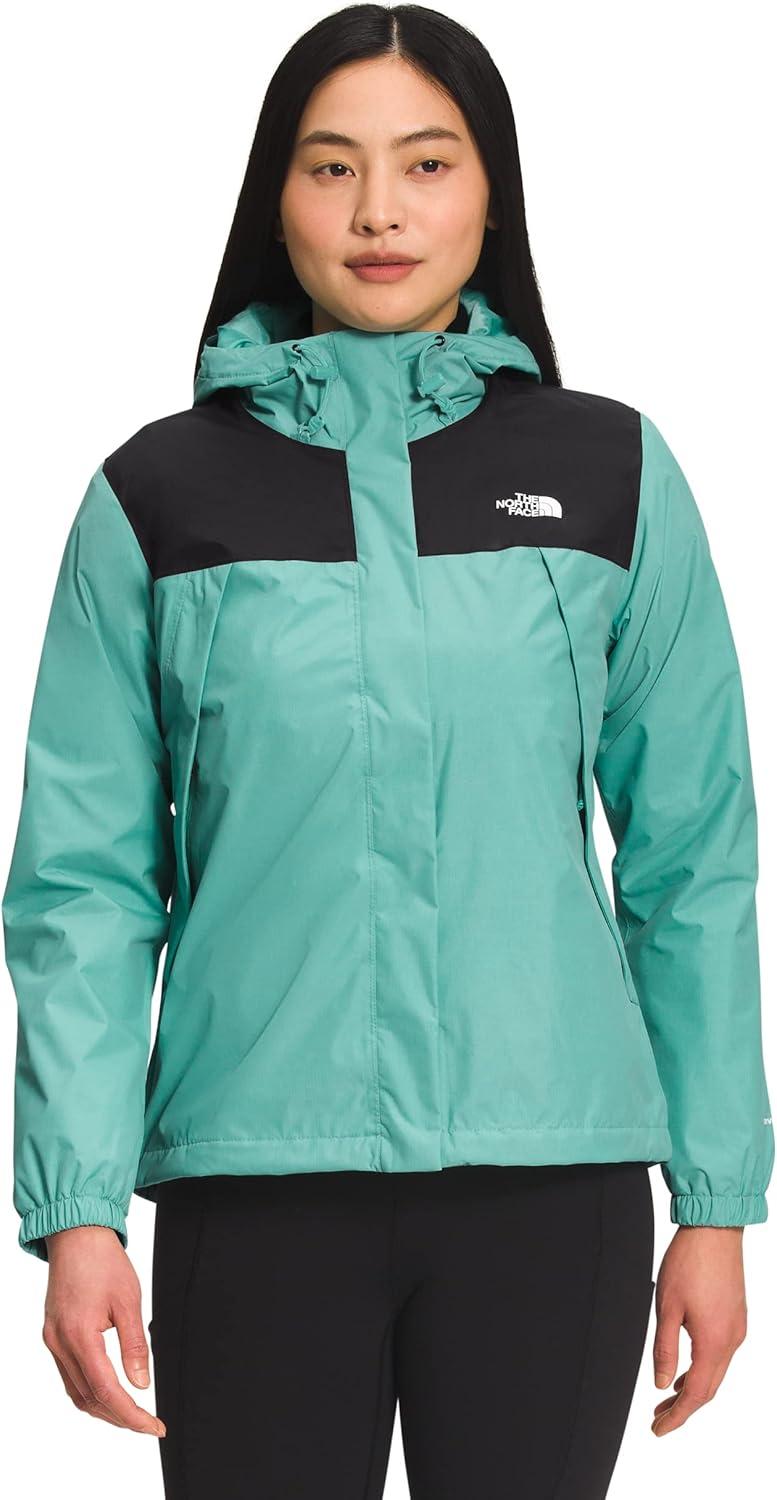 

Женская водонепроницаемая куртка The North Face Antora с капюшоном, зелено-голубой