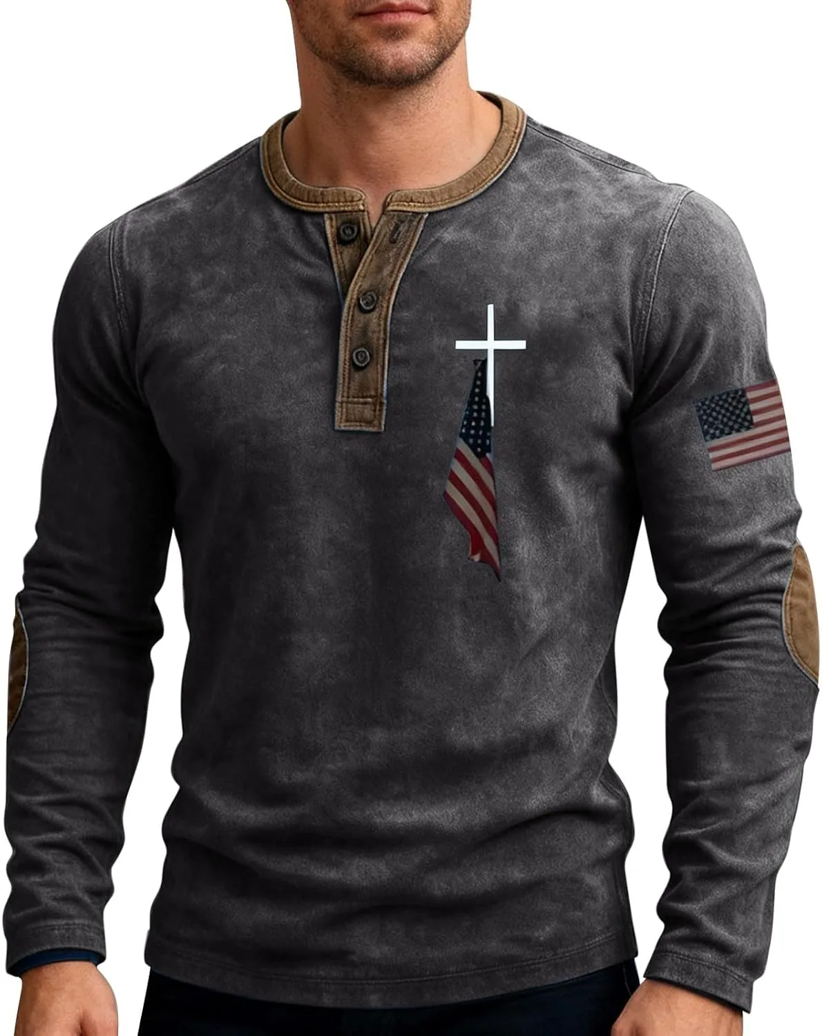 

Футболка American Graphic Henley с принтом Jesus